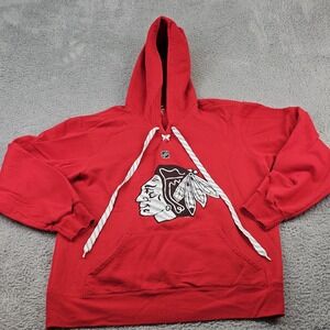 Chicago Blackhawks Hoodie Mens Medium Patrick Kane 88 Red Reebok Drawstring NHL